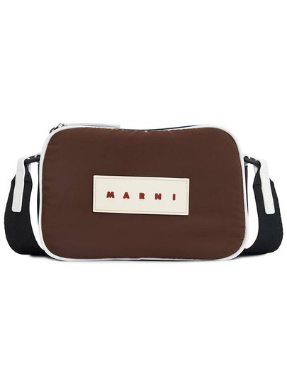 Logo Patch Zipper Cross Bag Brown - MARNI - BALAAN 2