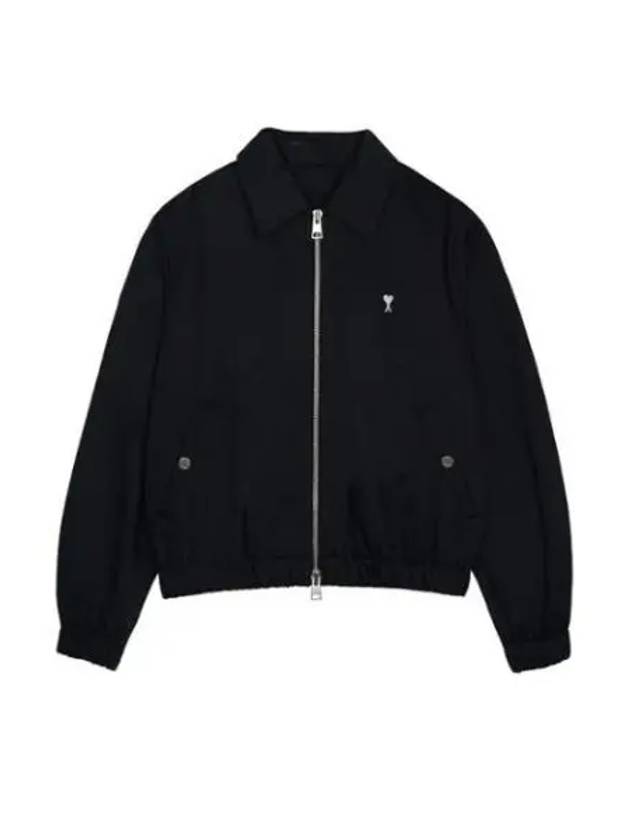 De Coeur Zip-Up Jacket Black - AMI - BALAAN 2