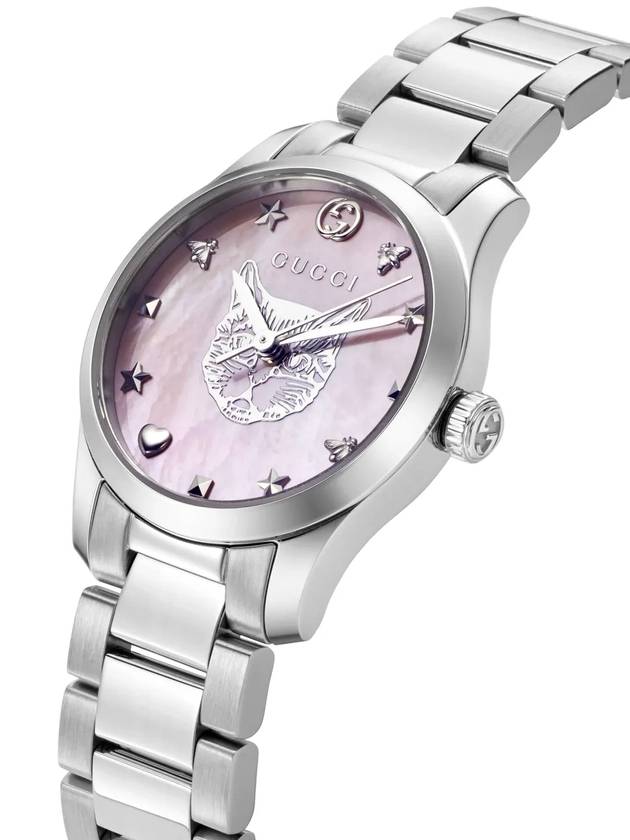 G Timeless Swiss Watch 27mm Silver Pink - GUCCI - BALAAN 4