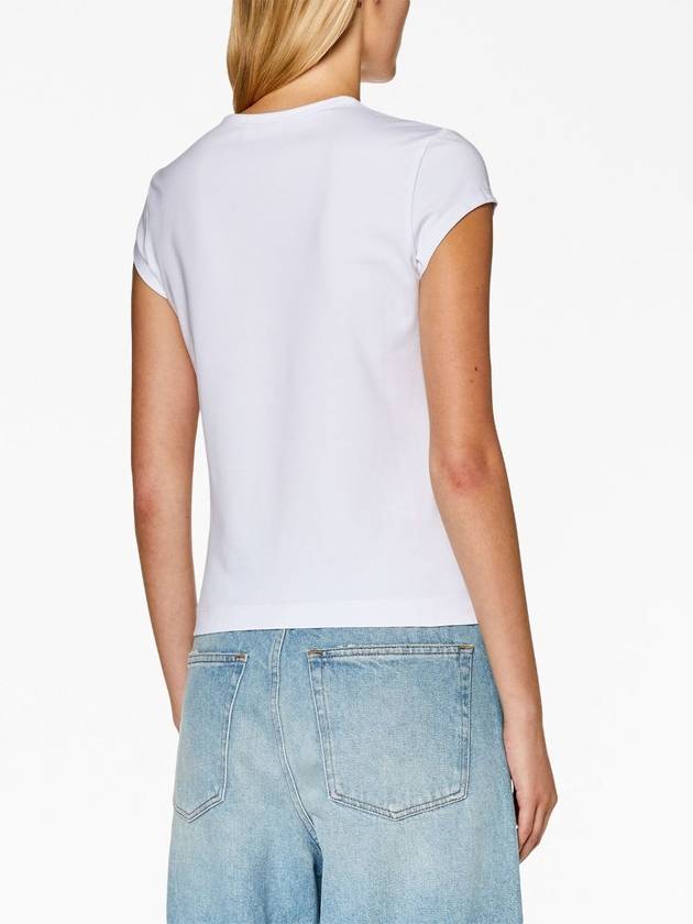 T Angie Peekaboo Logo Short Sleeve T-Shirt White - DIESEL - BALAAN 5