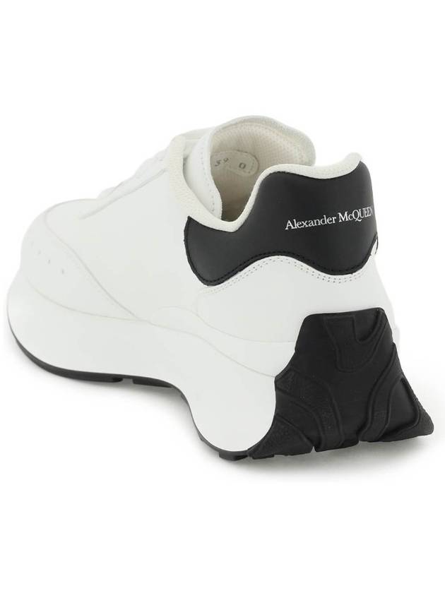 Sprint Runner Black Tab Low Top Sneakers White - ALEXANDER MCQUEEN - BALAAN 4