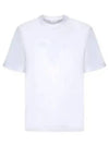 Logo Print Crew Neck Cotton Short Sleeve T-shirt White - PRADA - BALAAN 2