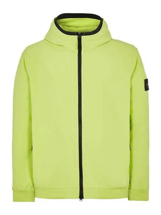 Wappen Patch Soft Shell Hooded Jacket Lemon - STONE ISLAND - BALAAN 2