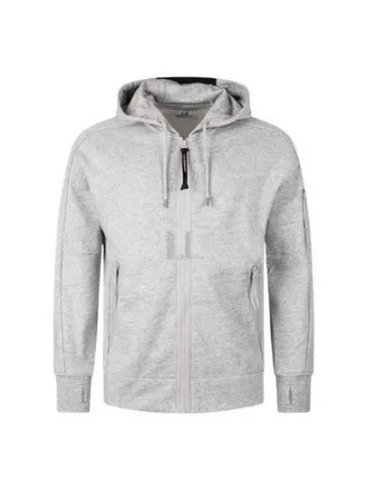 Diagonal Raised Fleece Hooded Jacket Grey - CP COMPANY - BALAAN 2