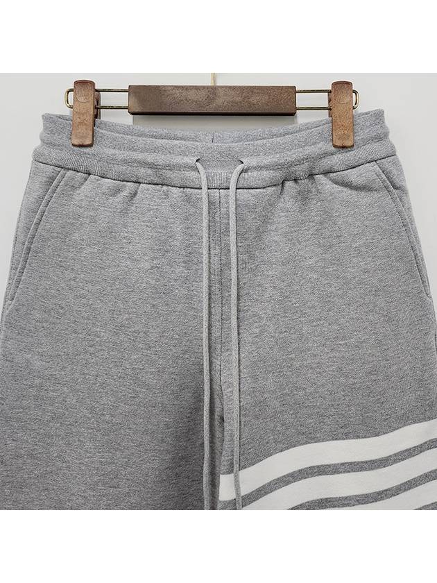 Cotton Loopback Knit Engineered 4-Bar Sweatshorts Light Grey - THOM BROWNE - BALAAN 5