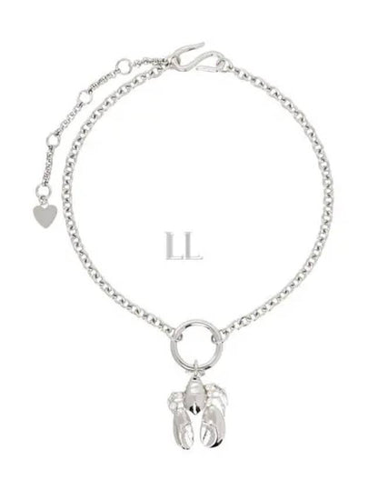 Lobster Charm Engraved Logo Necklace  Silver - ACNE STUDIOS - BALAAN 2