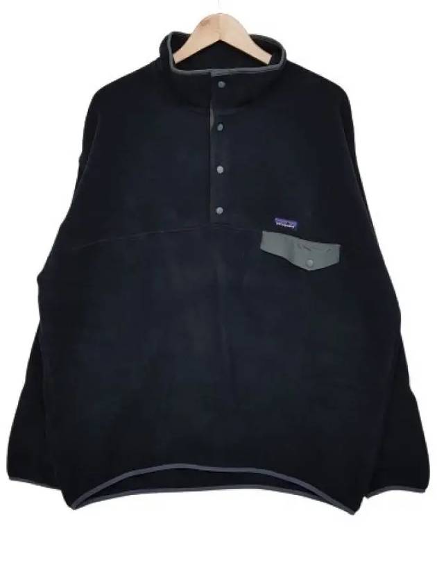 Synchilla Snap T Fleece Pullover Jacket Black - PATAGONIA - BALAAN 3