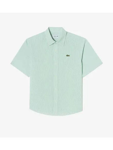 Men s Cotton Blend Short Sleeve Shirt Mint - LACOSTE - BALAAN 1