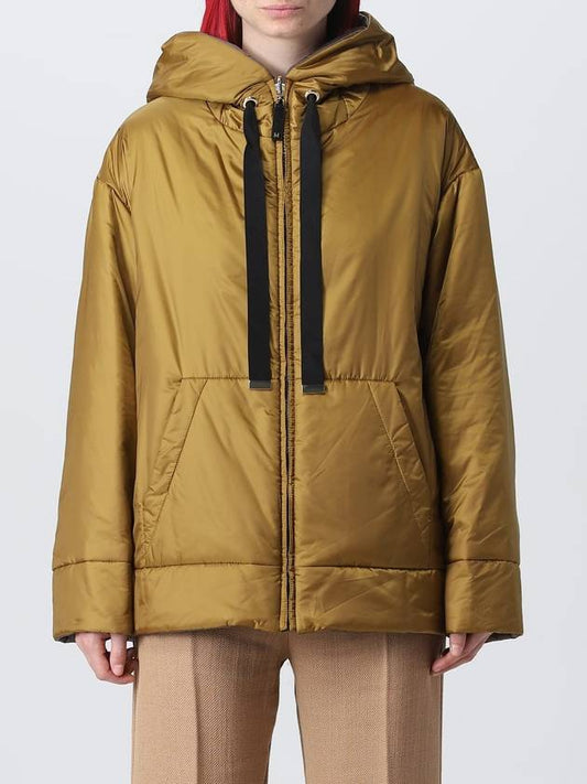 The Cube Dali Reversible Waterproof Canvas Hooded Jacket Ocher - MAX MARA - BALAAN 2