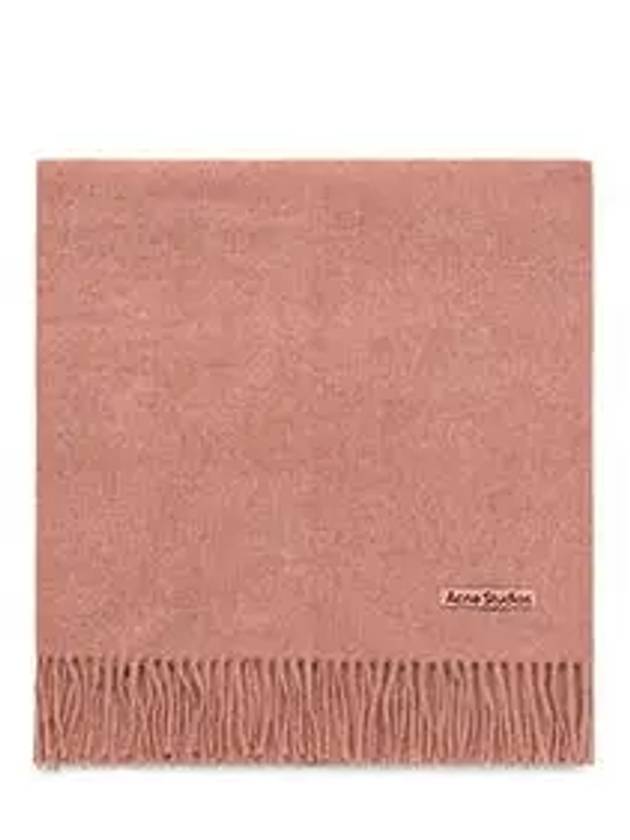 Studios Wool Fringe Scarf Rose Melange - ACNE STUDIOS - BALAAN.