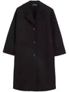 Women's Alvaro Viscose Jersey Single Coat Black - MAX MARA - BALAAN 2