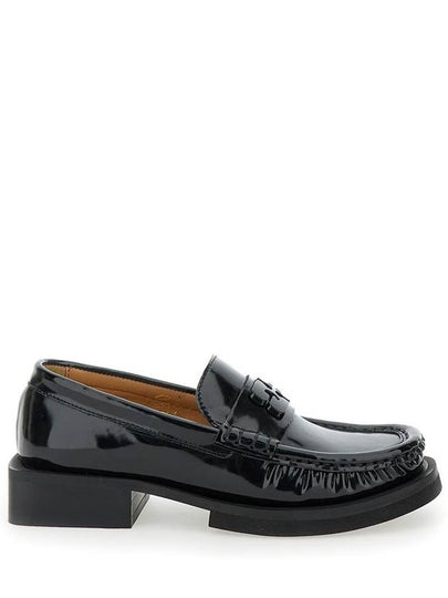 Butterfly Logo Moccasin Loafers Black - GANNI - BALAAN 2