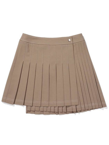 Wrap pleated skirt BEIGE WOMAN - MALBON GOLF - BALAAN 1