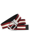 Logo Taylan 35MM Casual Reversible Belt Black Red - BALLY - BALAAN 3