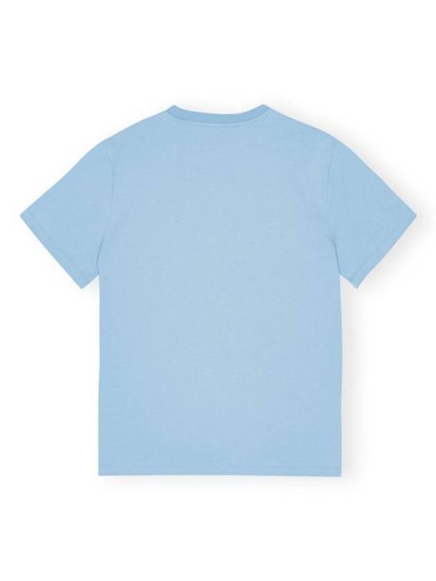 Basic Tigo Relax Jersey Short Sleeve T-Shirt Blue - GANNI - BALAAN 3