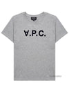 VPC Navy Logo Cotton Short Sleeve T-Shirt Grey - A.P.C. - BALAAN 2