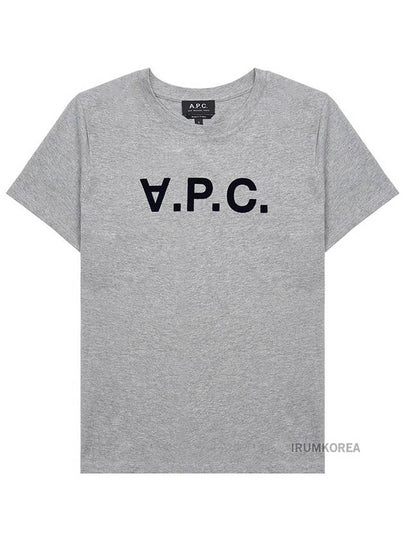 VPC Navy Logo Cotton Short Sleeve T-Shirt Grey - A.P.C. - BALAAN 2