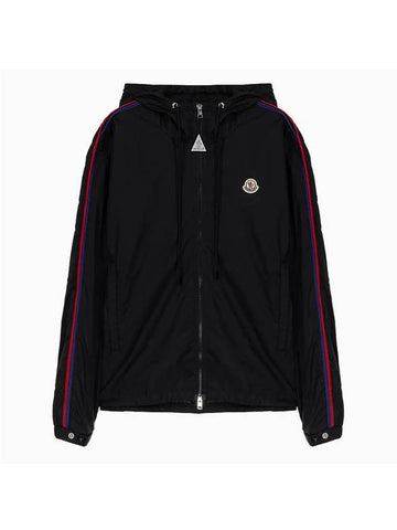 Men's Hattab Hooded Jacket Black - MONCLER - BALAAN 1