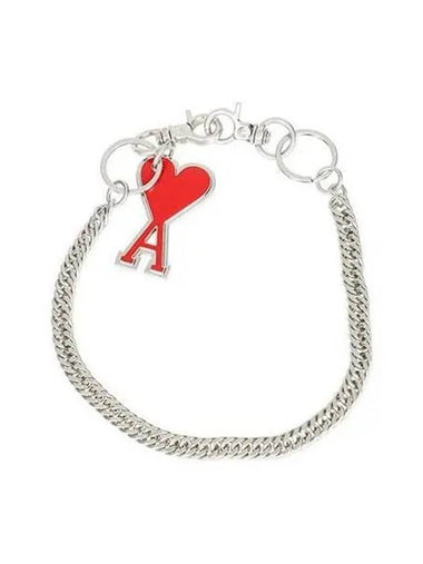 Logo Heart Chain Keyring Red UKR903 363 - AMI - BALAAN 1