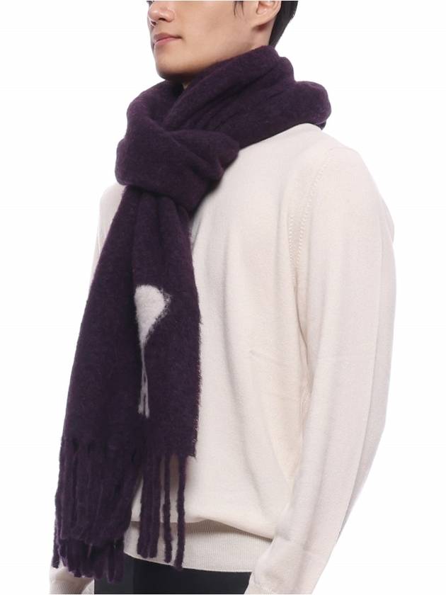 De Coeur Jacquard Muffler Lilac - AMI - BALAAN 5