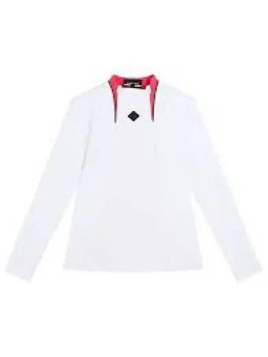 Golf Twinny Zip Mid Layer Long Sleeve T-Shirt White - J.LINDEBERG - BALAAN 2