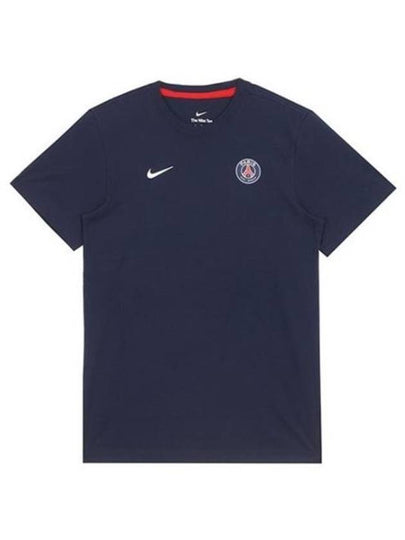 PSG Club Essentials Short Sleeve T-Shirt Navy - NIKE - BALAAN 2