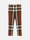 Women's Check Wool Tailored Straight Pants Brown - BURBERRY - BALAAN 2