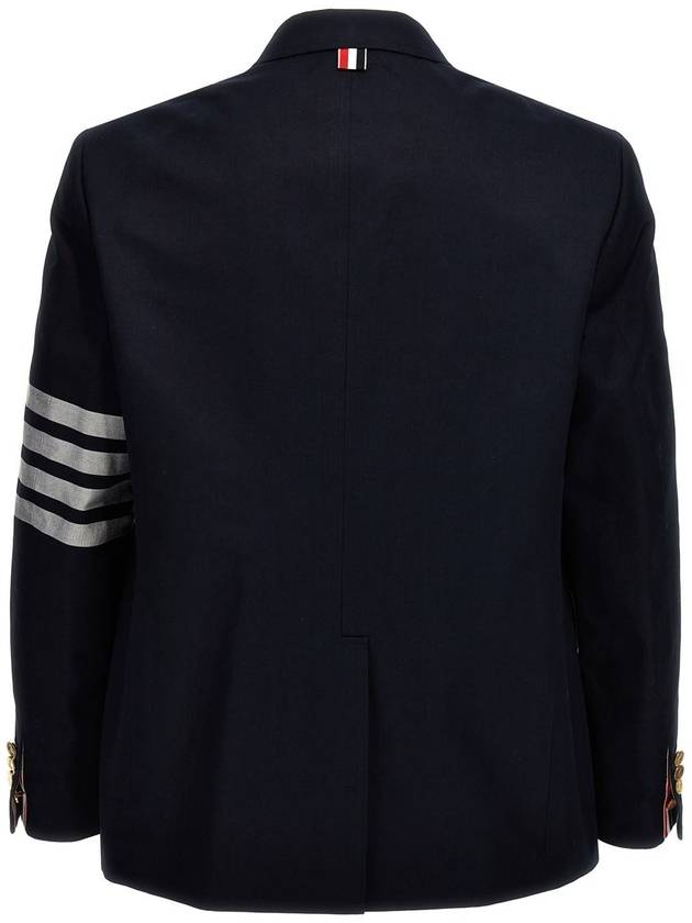 Cotton Suit 4 Bar Sports Double Coat Navy - THOM BROWNE - BALAAN 3