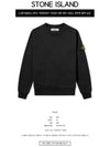 Men's Wappen Patch Round Cotton Nylon Fleece Sweatshirt Black - STONE ISLAND - BALAAN 3