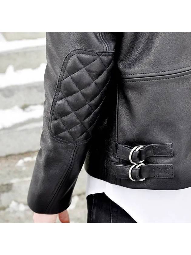 Oliver Leather Jacket Black - ACNE STUDIOS - BALAAN 6