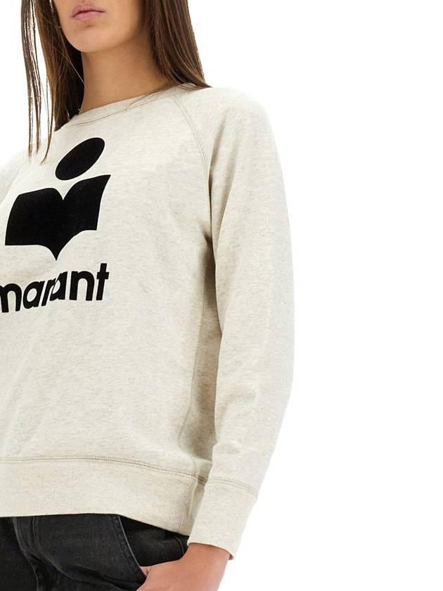 Millyny Logo Cotton Sweatshirt Ecru - ISABEL MARANT ETOILE - BALAAN 5