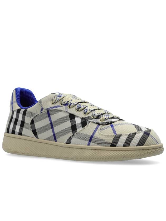 Check Terrace Low Top Sneakers Lichen - BURBERRY - BALAAN 5