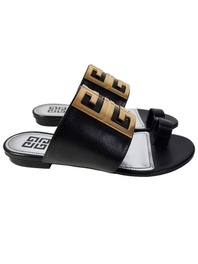 Logo Slides Slippers Black - GIVENCHY - BALAAN 2