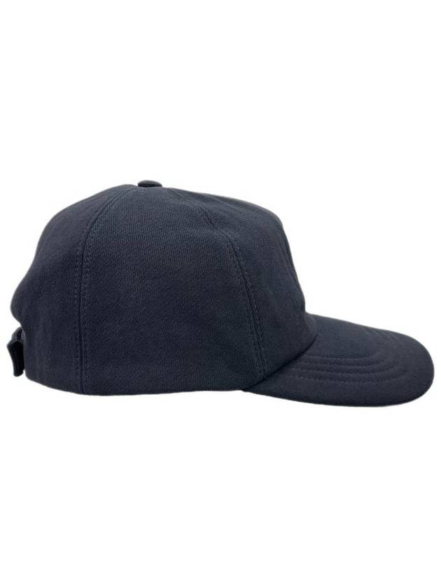 Fleece Logo Patch Cotton Baseball Ball Cap Navy - MONCLER - BALAAN 4