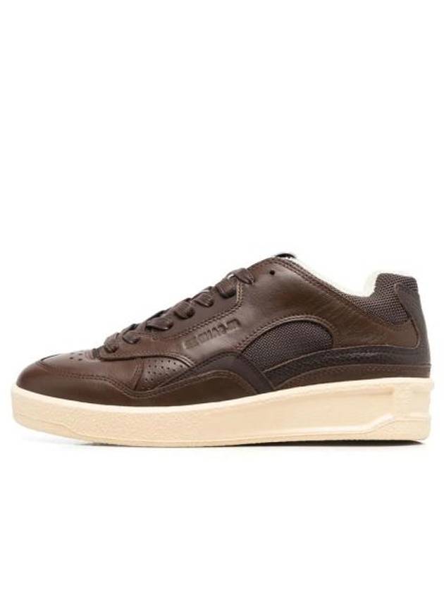 Basket Leather Low Top Sneakers Brown - JIL SANDER - BALAAN 2