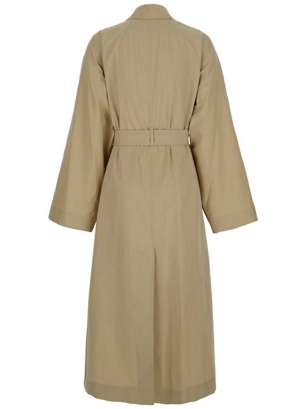 Beige Trench Coat With Matching Belt In Cotton Blend Woman - TOTEME - BALAAN 2