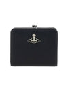 ORB Logo Half Wallet Black - VIVIENNE WESTWOOD - BALAAN 1