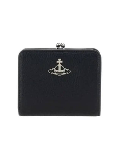 ORB Logo Half Wallet Black - VIVIENNE WESTWOOD - BALAAN 1