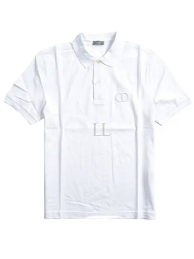 CD Icon Cotton Polo Shirt White - DIOR - BALAAN 2