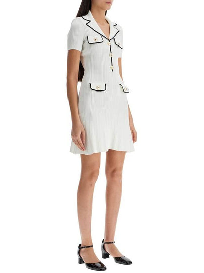 mini ribbed viscose dress with - SELF PORTRAIT - BALAAN 2