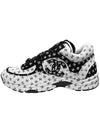 printed suede calfskin low top sneakers white black - CHANEL - BALAAN 2