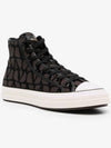 Toile Iconographe High Top Sneakers Brown - VALENTINO - BALAAN 3