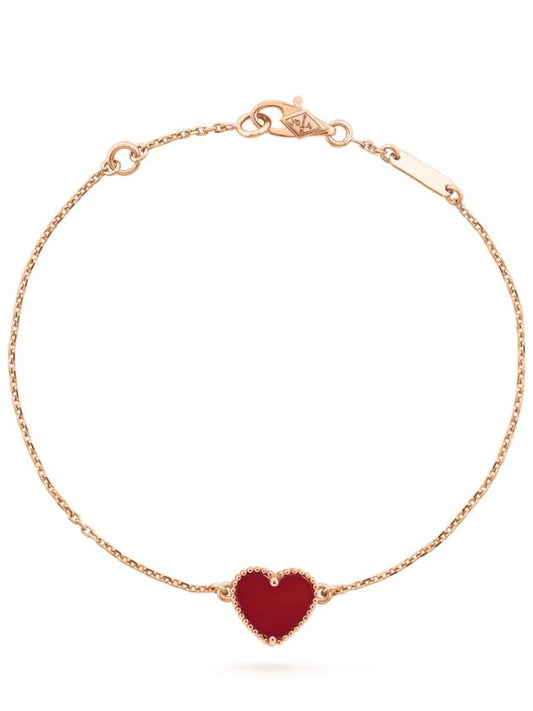 Suite Alhambra Heart Bracelet Rose Gold Carnelian VCARN59L00 - VANCLEEFARPELS - BALAAN 2