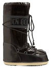 Tall Icon Drawstring LaceUp Closure Vinyl Boots Black - MOON BOOT - BALAAN 1