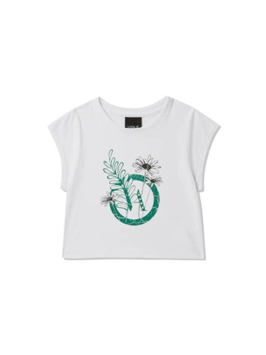 VA BOTANICAL CAP SLEEVE T SHIRTWHITE - VAEKCIE - BALAAN 1