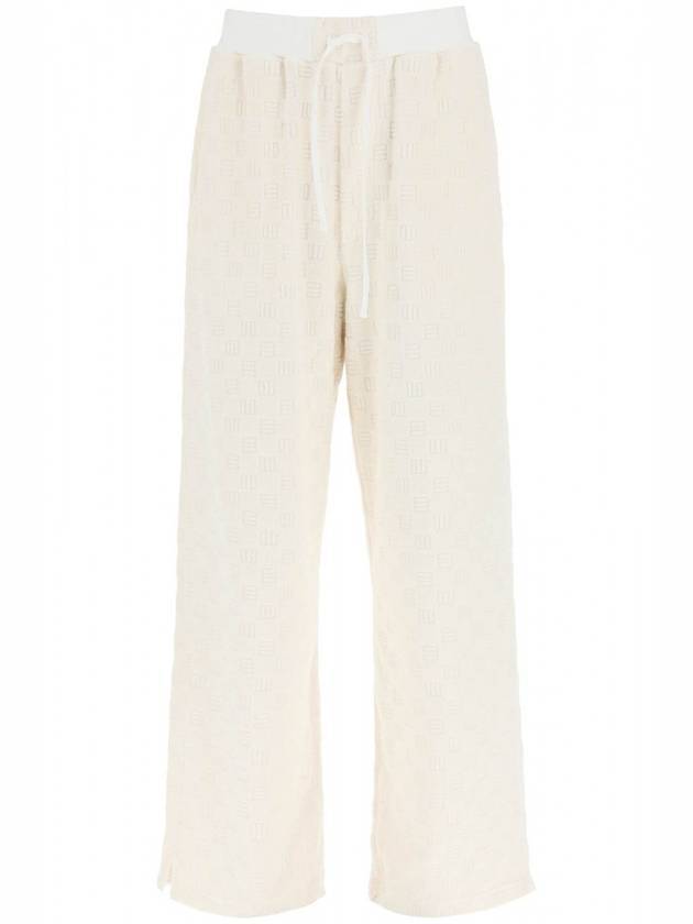 Women's Monogram Sweat Wide Pants White Asparagus - AMBUSH - BALAAN 1