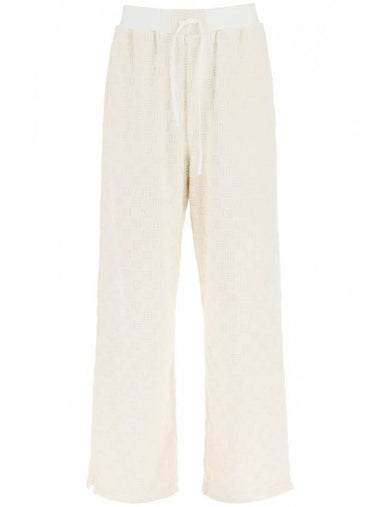 Women's Monogram Sweat Wide Pants White Asparagus - AMBUSH - BALAAN 1