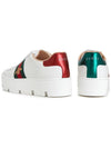 Ace Embroidered Bee Platform Low Top Sneakers White - GUCCI - BALAAN 7