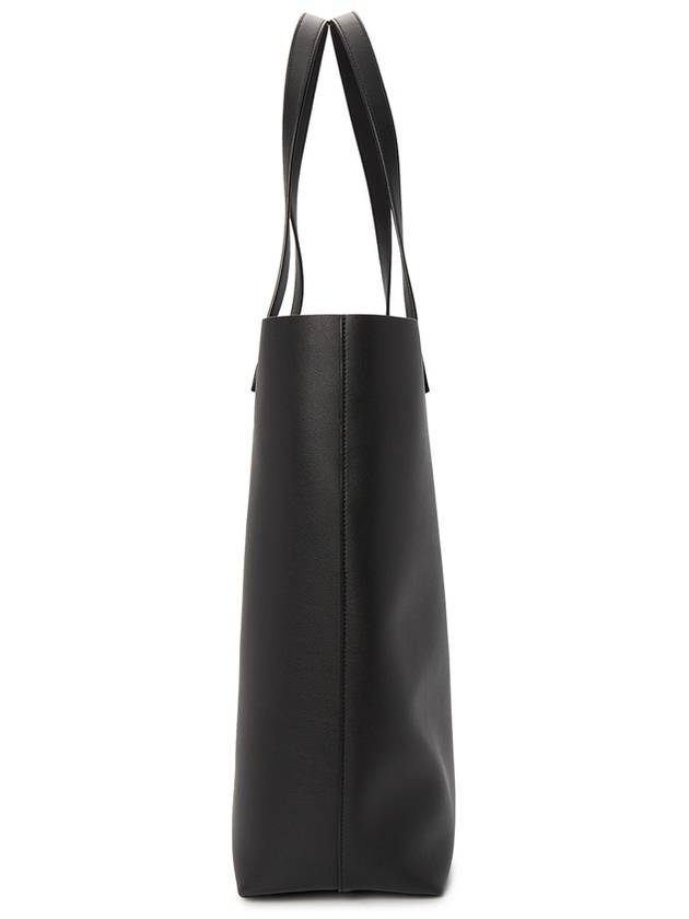 Logo Soft Leather Bold Tote Bag Black - SAINT LAURENT - BALAAN 5