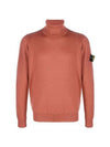 Men's Waffen Patch Light Pure Wool Turtleneck Red - STONE ISLAND - BALAAN 1